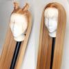 13x4 Honey Blonde Wigs Human Hair #27 Real Color Silky Straight Wig for Black Women 150% Density Pre Plucked Brown HD Transparent Lace Wigs With Baby Hair Glueless(22 Inch) view 4