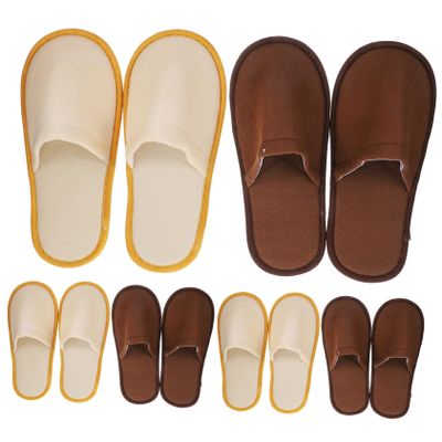 Beaupretty 6 Pairs Disposable Slippers Indoor Hotel Guest Coral Fleece Soft Comfortable for Boys and Girls Adults