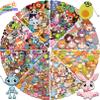 Aresvns Children's Temporary Tattoos Value Pack,1000+ pcs Cute fake tattoos for boys and girls,Kids Party Supplies Gifts Waterproof Non-toxic and Easy to Remove view 1