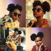 Abellee DreadLock Bun Loc Petal Bun Afro High Puff Drawstring Ponytail Wig Synthetic Faux Locs Hair Bun Pony Tail Hairpieces Clip In Hair Extentions for Black Women (2Pcs1B/30) view 2