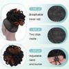 Abellee DreadLock Bun Loc Petal Bun Afro High Puff Drawstring Ponytail Wig Synthetic Faux Locs Hair Bun Pony Tail Hairpieces Clip In Hair Extentions for Black Women (2Pcs1B/30) view 3