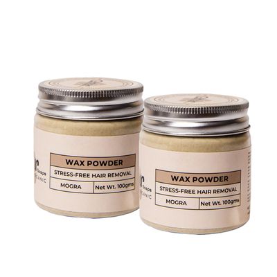 Ghar Soaps Organic Wax Powder For Hair Removal For Women & Men Suitable All Type Of Skin100 Gm Each (Pack of 2)