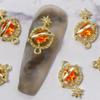 FOMIYES Flatback Rhinestones Zircon Planet Decor 6pcs Nail Planet Zircon Trinkets Flat 3d Alloy DIY Patch Decoration Nail Art Charms view 3