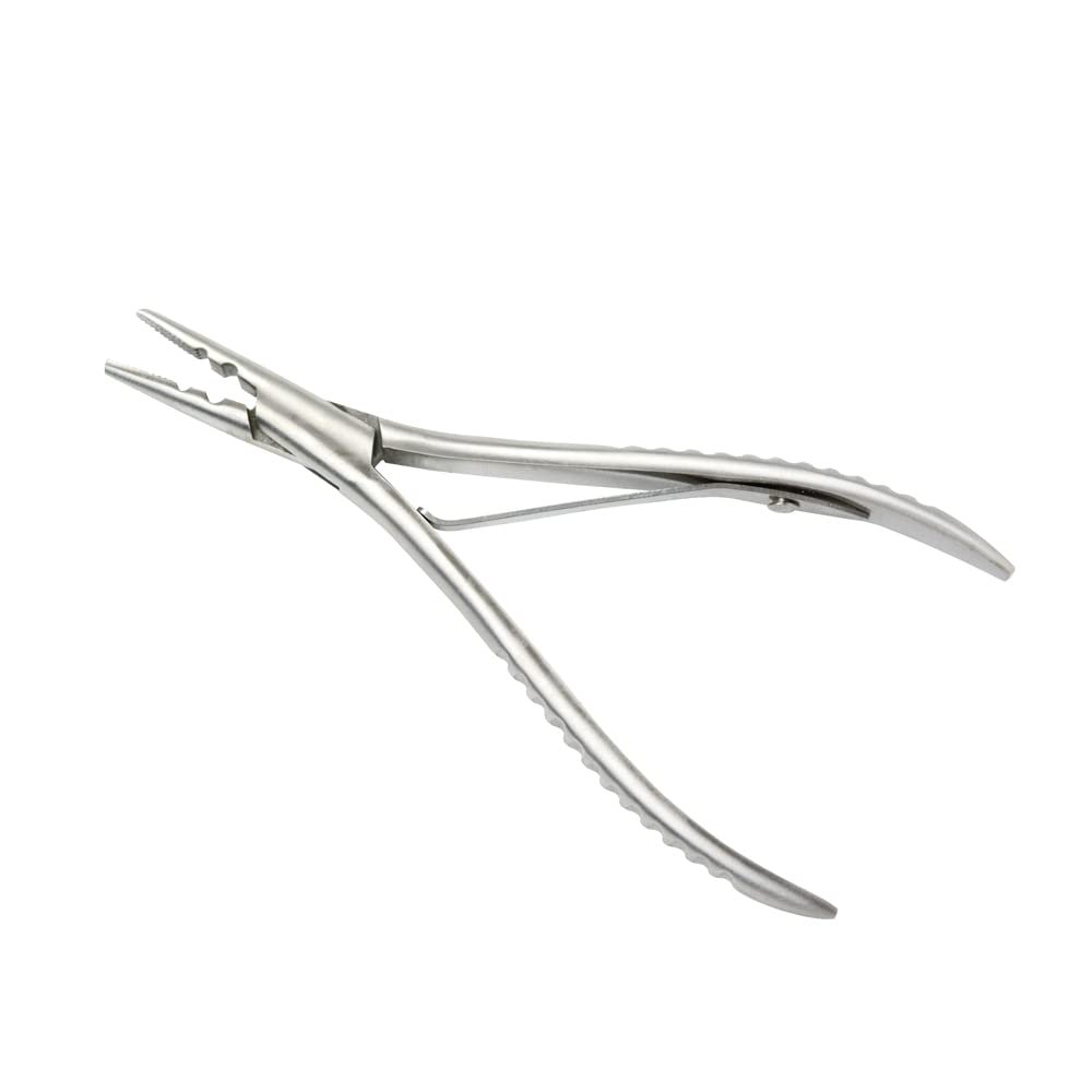 1 Pc Stainless Steel Hair Extensions and Removal Pliers with 2 holes Hair Extension Tool for Micro Links Hair or Feather Extensions Styling