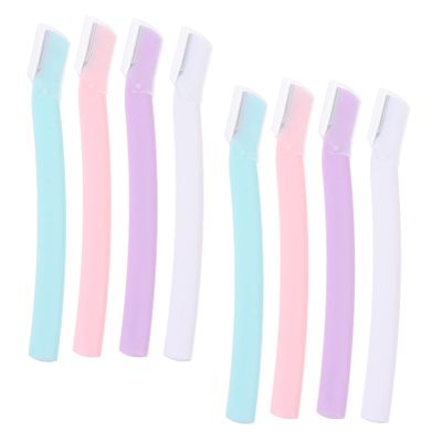 Healifty Facial Hair Remover Tool Kit Eyebrow Razor for Men Stainless Steel Eyebrow Trimmer Makeup Tool Portable 12pcs