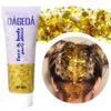 DAGEDA Body Glitter Gel, Face Glitters Body Gel Sequins Shimmer Liquid Eyeshadow, Chunky Glitter for Face Hair Nails, Holographic Cosmetic Laser Powder Festival Glitter Makeup 50ml(Gold view 1