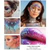 DAGEDA Body Glitter Gel, Face Glitters Body Gel Sequins Shimmer Liquid Eyeshadow, Chunky Glitter for Face Hair Nails, Holographic Cosmetic Laser Powder Festival Glitter Makeup 50ml(Fuchsia) view 3
