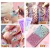 DAGEDA Body Glitter Gel, Face Glitters Body Gel Sequins Shimmer Liquid Eyeshadow, Chunky Glitter for Face Hair Nails, Holographic Cosmetic Laser Powder Festival Makeup 50ml(Pink) view 2