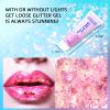 DAGEDA Body Glitter Gel, Face Glitters Body Gel Sequins Shimmer Liquid Eyeshadow, Chunky Glitter for Face Hair Nails, Holographic Cosmetic Laser Powder Festival Makeup 50ml(Pink) view 3