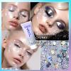 DAGEDA Body Glitter Gel, Body Sequins Shimmer Liquid Eyeshadow, Chunky Glitter for Face Hair Nails, Holographic Cosmetic Laser Powder Festival Glitter Makeup 50ml(Silver) view 4