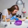 Manicure Soaking Bowls Nail Art Hand Soak Treatment Bowls Soaking Soak Bowl Purple Nail Art Polish Removal Wash Soaker Tray Manicure Spa Tools view 4
