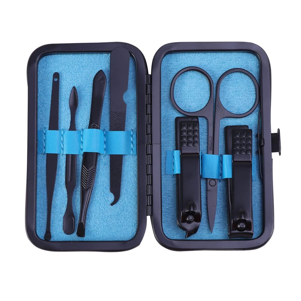 FOMIYES 7pcs Nail Care Set Multi-Function Manicure Pedicure Tools Finish for Home Grooming and Self-