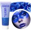 DAGEDA Body Glitter Gel, Face Glitters Body Gel Sequins Shimmer Liquid Eyeshadow, Chunky Glitter for Face Hair Nails, Holographic Cosmetic Laser Powder Festival Glitter Makeup 50ml(Blue) view 1