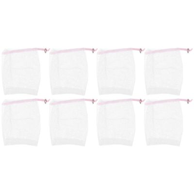 Beaupretty 8pcs Face Cleaning Foaming Net Pouches Exfoliating Mesh Soap Bags for Lathering Convenient for Travel for Skin Brightening and Oil Removal