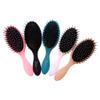 Essential Oval Hair Brush by BeaverStrong, Detangling Hair Brushes with capped soft nylon bristles and air cushion base (Charcoal Black) view 2