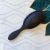 Essential Oval Hair Brush by BeaverStrong, Detangling Hair Brushes with capped soft nylon bristles and air cushion base (Charcoal Black) view 4
