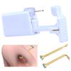 Firstomato 1PC Disposable Nose Piercing Gun Self Nose Piercing Kit Piercing Nose Rings Piercer Hypoallergenic 24kt Real Gold Plated Nose Stud view 1