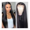 YUHUAWF Wigs Brazilian Human Hair Lace Wig Straight 134 Lace Front Wig with Baby Hair 10-30 Inch HD Transparent Lace Frontal Wig Human Hair Wigs for Women for Daily Party view 1