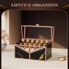 CoralHouse Lipstick Organizer - Black Glass Lipstick Holder & Nail Polish Organizer, 18-Slot Vanity Cosmetic Organizer with Removable Dividers, view 2