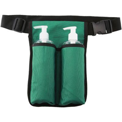 LANLAOER Massage Oil Holster Lotion Holster Premium Massage Bottle Bag Massage Waist Oil Case for 2 Bottles(Bag Only)(Two Bottle,Post Green)