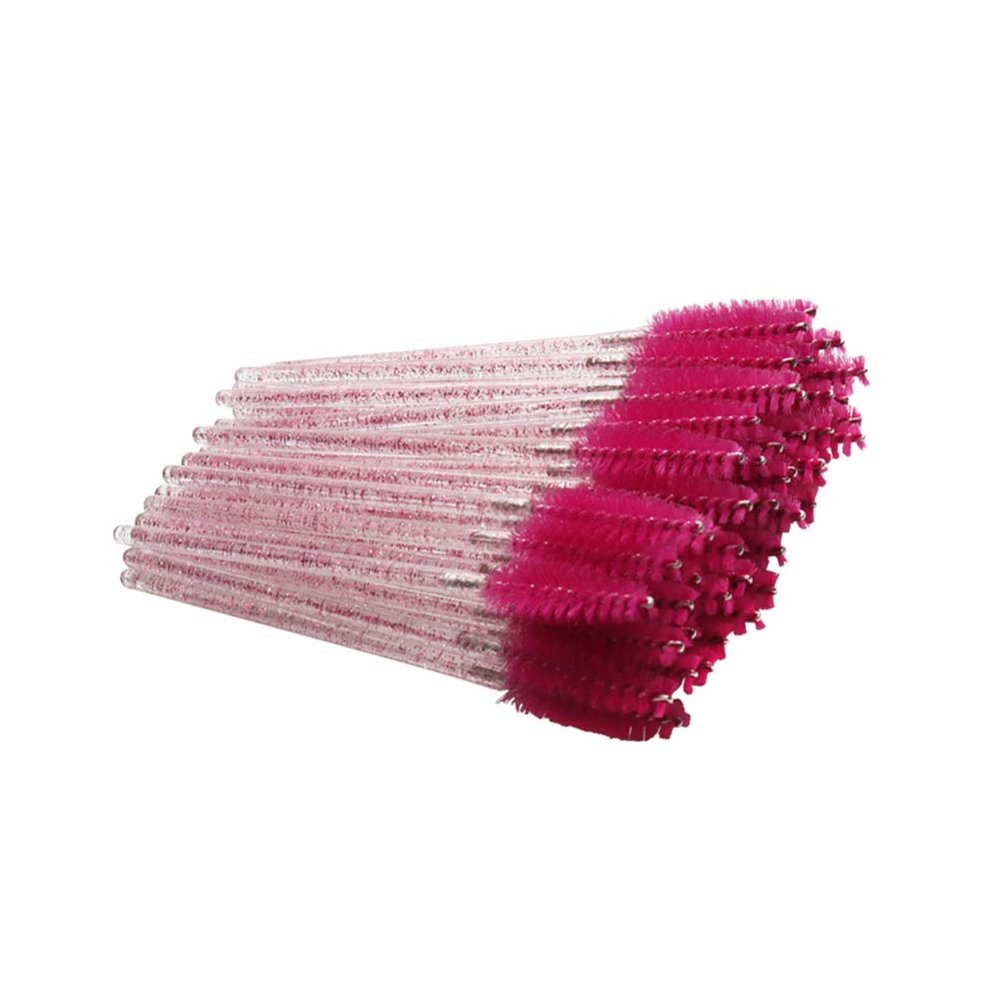 Beaupretty 100pcs Disposable Eyelash Brushes Crystal Rods Makeup Applicators for Mascara and Eyelash Extensions for Professional Salons and Home Use