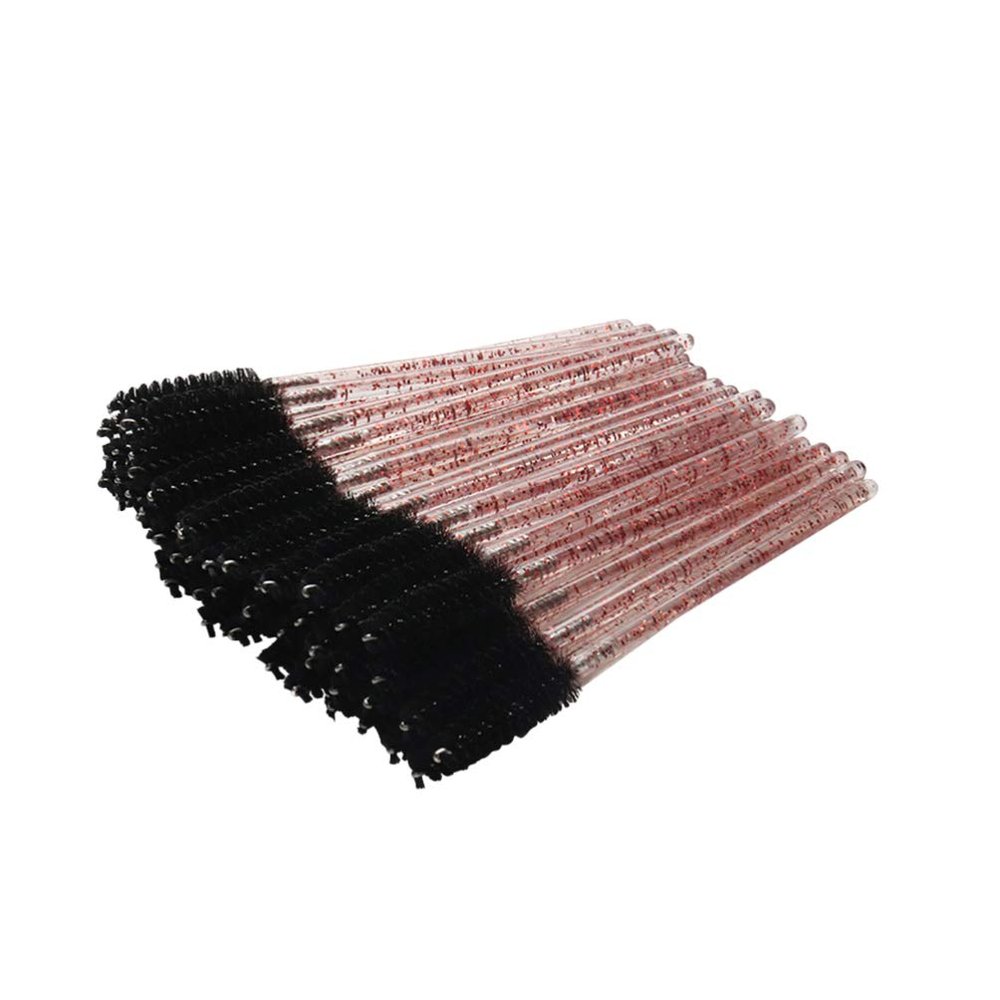 Beaupretty 100pcs Disposable Eyelash Brushes Crystal Rods Professional Applicator for Mascara and Eyebrow Makeup Easy to Use and Portable for Salon and Home Use