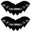 12 Pieces Black Cosmetic Powder Puff,2.76 inch Portable Soft Sponge Setting Face Puffs,Triangle Velvet Powder Puff with Ribbon Band Handle for Loose Powder Body Powder Makeup Tool view 1