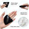 12 Pieces Black Cosmetic Powder Puff,2.76 inch Portable Soft Sponge Setting Face Puffs,Triangle Velvet Powder Puff with Ribbon Band Handle for Loose Powder Body Powder Makeup Tool view 4