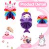 Nuenen 2 Pcs Bath Loofahs Kids Toddler Cute Cartoon Bath Sponges Loofah Pouf Body Scrubber Mesh Sponges for Children Shower Washing Exfoliating(Unicorn, Princess) view 3