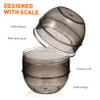 SOLUSTRE Hair Dyeing Shaker Bowl with Measuring Scale, Hair Dye Bowl Salon Tint Salon Mixing Cup Tools for dresser Barber, Grey view 3