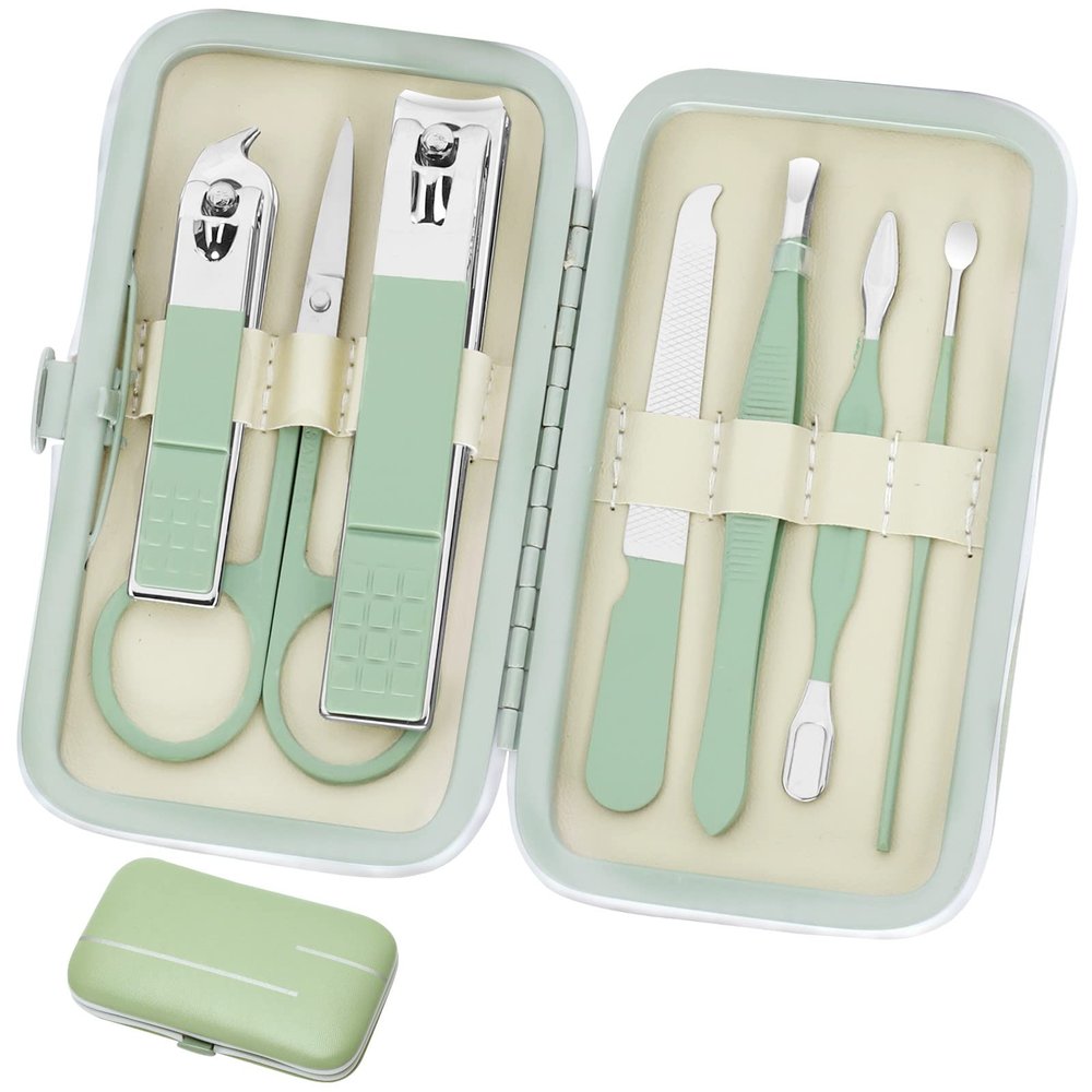 Aceoce Manicure Set Business Gifts Handheld Sized, Nail Clippers Set Tools Luxurious Manicure Set Professional Stainless Steel Nail Clippers with Travel Case for Men Women Teens Parents Colleagues