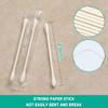 200 Pack Cotton Swabs, Individually Wrapped Cotton Swab, Individually Wrapped Double Tipped Paper Sticks for Ear, Make-up(Double Round End) view 3