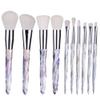 XIXIDIAN Makeup Brushes 10PCS Crystal Makeup Brushes Set Cosmetic Beauty Powder Brush Concealer Eye Shadow Complete Makeup Kit (Color : C) view 1