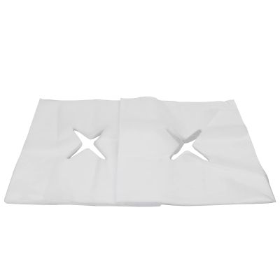 100pcs Disposable Face Cradle Covers, Hole Design Good Water Absorption SPA Towels Massage Face Covers/Headrest Covers for Beauty Salons(White)