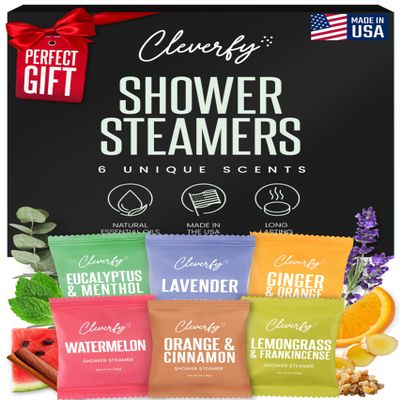 Cleverfy Shower Steamers Aromatherapy - Valentines Day Gifts for Him, Her, Husband, Boyfriend,Teen Girls and Boys - Valentines Gifts for Him, Her, Men and Women- 6 Tablets