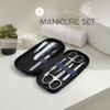 Manicure Set Solingen Made in Germany - 7 Piece Exclusive Finger & Toe Nail Clippers Kit for Women and Men in Vegan Leather Case, Color Jeans view 2