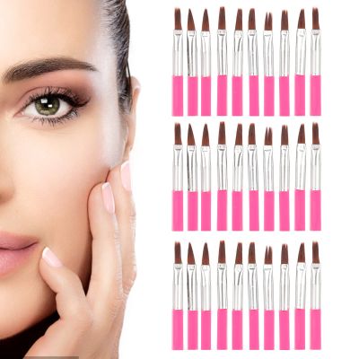 30pcs Disposable Eyeshadow Brush, Brush, Rose Red Portable Wands, Mini Disposable Brush, Eyeshadow Brush
