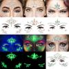 4 Sheets Euphoria Face Gems, 10g Chunky Glitter, Rhinestones Jewels Stickers Glow in The Dark-Luminous Gems Body Makeup for Music Festivals Rave Carnival Cosplay (2Luminous) view 2