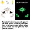4 Sheets Euphoria Face Gems, 10g Chunky Glitter, Rhinestones Jewels Stickers Glow in The Dark-Luminous Gems Body Makeup for Music Festivals Rave Carnival Cosplay (2Luminous) view 3