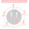 200 Pack Cotton Swabs, Individually Wrapped Cotton Swab, Individually Wrapped Double Tipped Paper Sticks for Ear, Make-up(Spiral-Round End) view 2