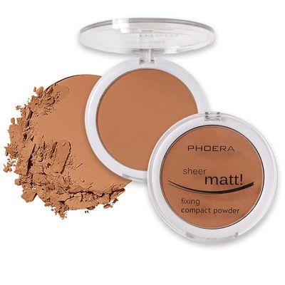 2 Pack Matte Face Powder, Control Oil Brighten Skin Color Cover Blemish Makeup Face Setting Loose Setting Powder Foundation206-Tan