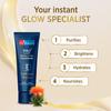 Dr Batra's PRO+ Insta Glow Facial Scrub. Unclogs Skin Pores. Brightens Skin Tone, Provides Even Complexion | With Echinacea, Safflower, Walnut 100 G. view 3
