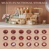 CoralHouse Clear Makeup Organizer with Gold Frame  Countertop Vanity Organizer for Skincare, Lipsticks, Perfume & Brushes  Bathroom Cosmetic Storage Display Box view 3