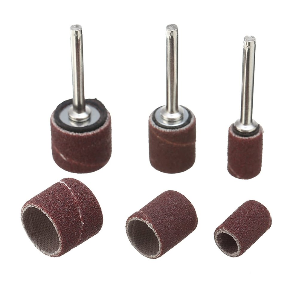 DUO ER 60Pcs Drum Sanding Bands Electric Nail Machine Nail Drill Bits Polish Remover Tool Accessory 3pcs 1/2 3/8 1/4" Mandrels