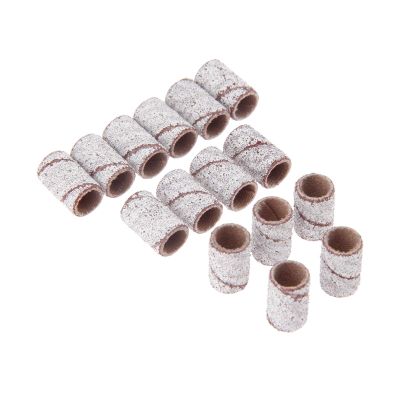 100Pcs 6.3mm Refills Grit Drum Sanding Bands Polishing Manicure Pedicure Tools Rotary Drill Bits for Metal Wood Plastic Working DUO ER (Color : Grit C)