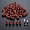 100Pcs 6.35mm Drum Sanding Bands for Nail Power Drills Accessories with 2Pcs Mandrel Nail Art Manicure Pedicure Polishing Tools DUO ER (Color : Grit 120) view 2