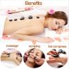 Profession Hot Stones for Massage, Massage Stones Set with Warmer Box and 18pcs Basalt Stones, Hot Rocks Massage Stones for Relieve Fatigue, Ideal for Families Beauty Salons Spa view 4