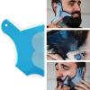 Linkidea Beard Shaping & Styling Tool with Comb, Beard Trimmer Template for Men, Clear Mustache Sideburns Outliner Stencil Lineup for Jaw Cheek Neck (Blue) view 3