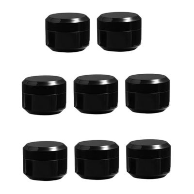 FOMIYES 8 Pcs Cream Jars Empty Sample Pot Ith Lids Cosmetic Containers Refillable Face Cream Bottles Jars for Makeup Lotion Lip Balms 30g Black