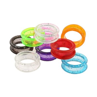 10pcs Colorful Barber Hair Scissors with Finger Rings & Grips - Grooming Shear Thumb Inserts & Finger Protector Ring for Pet Shears (Random Color)